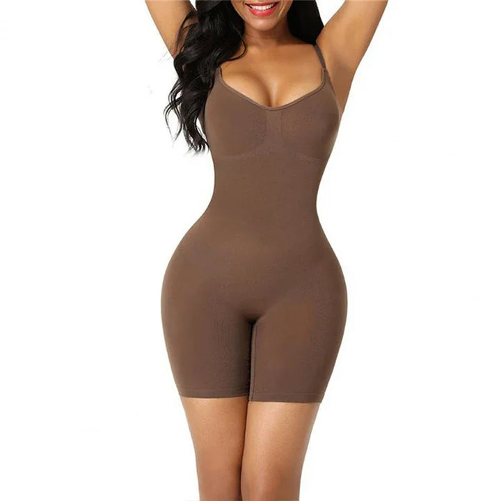 2PCS Seamless Compression Bodysuit – Open Crotch, Slimming Butt Lifter Shapewear