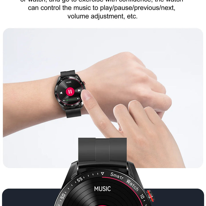 Men's ECG+PPG Smartwatch – Bluetooth Calls, Health Monitoring, Waterproof, Fitness Tracker