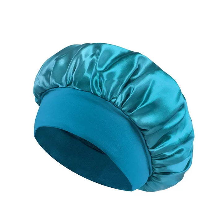 Women's Satin Sleeping Bonnet – Wide-Brimmed, Elastic Band, Hair Care Cap