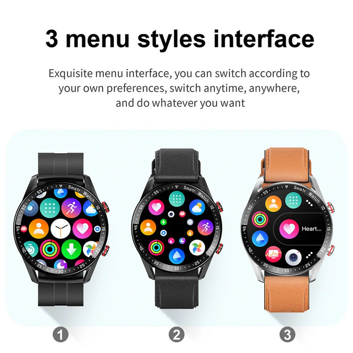 Men's ECG+PPG Smartwatch – Bluetooth Calls, Health Monitoring, Waterproof, Fitness Tracker