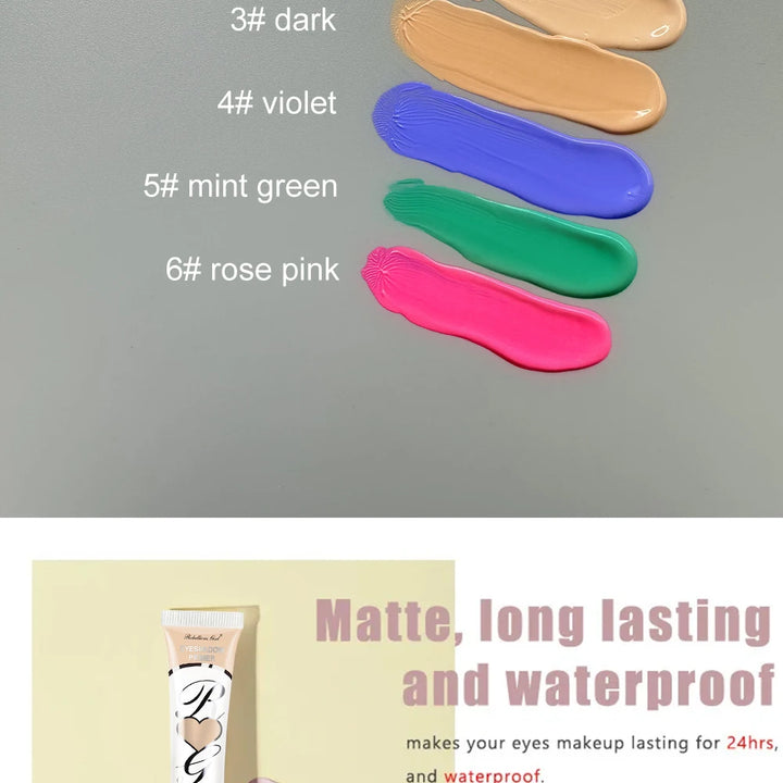 Matte Eye Shadow Primer – Waterproof, Stain-Resistant, Oily Eyelid Base, Durable Cream