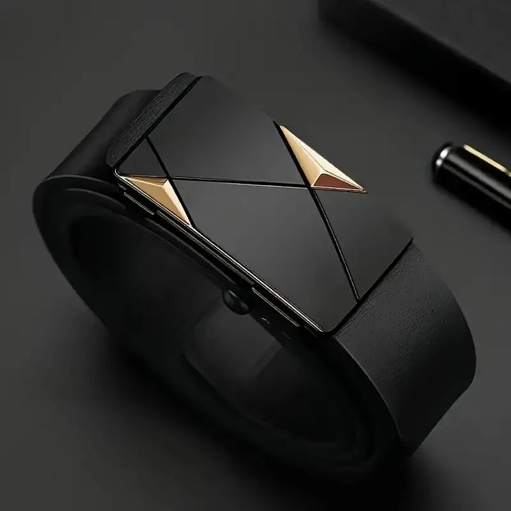 Men's Luxury Belt with Automatic Alloy Buckle – Stylish, High-Quality PU Leather