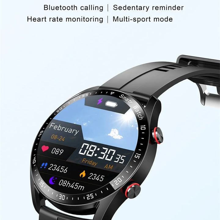 Men's ECG+PPG Smartwatch – Bluetooth Calls, Health Monitoring, Waterproof, Fitness Tracker