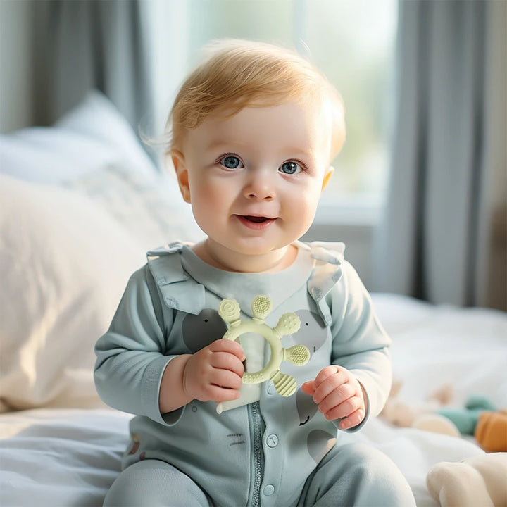 Silicone Baby Teether – Food-Grade, Sensory Toy for 0-12 Months