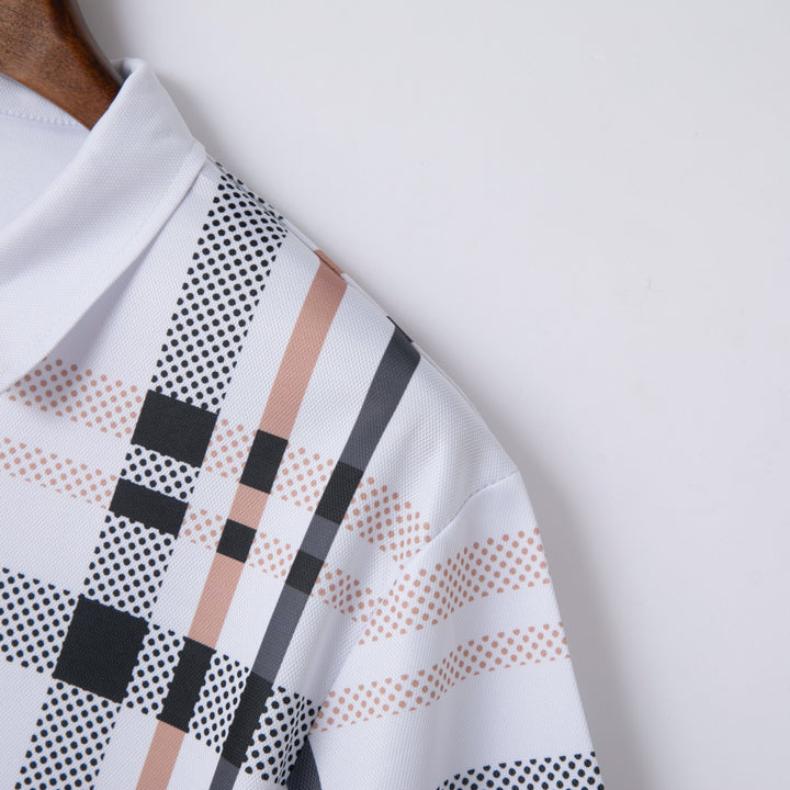 Premium Retro Plaid Short Sleeve Shirt - Lightweight Summer Casual